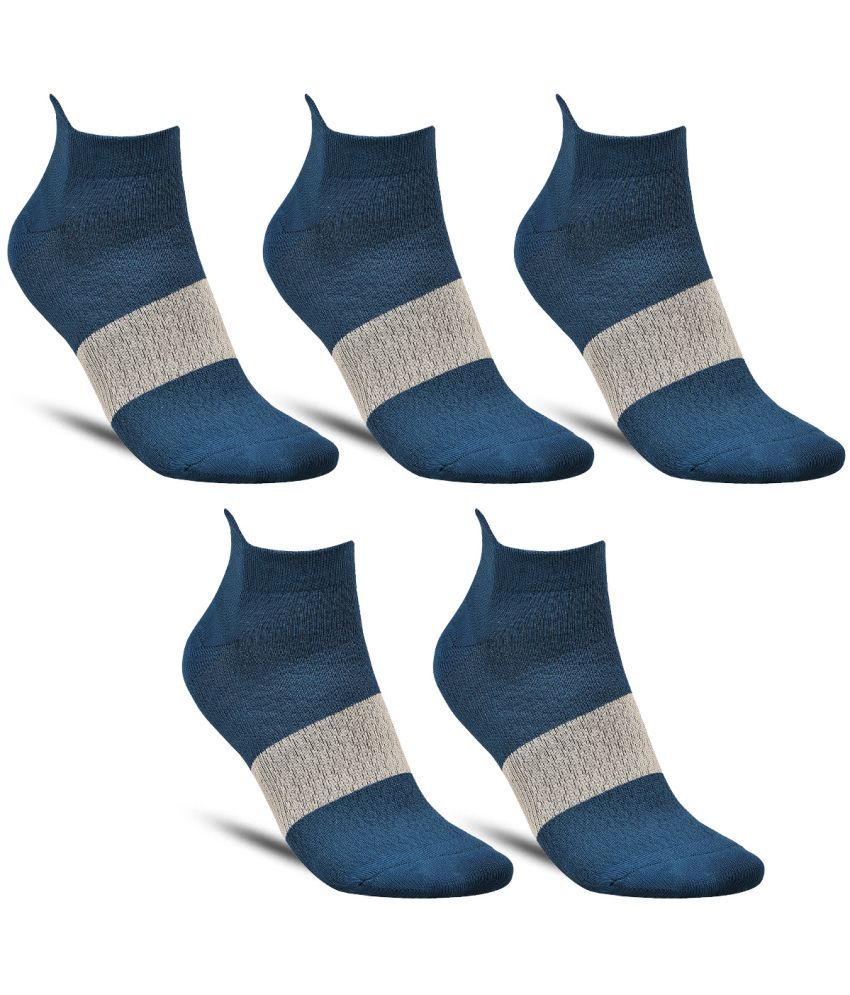     			Dollar - Nylon Men's Printed Navy Blue Ankle Length Socks ( Pack of 5 )