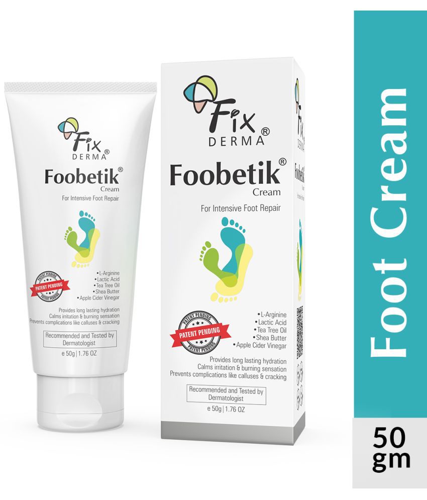     			Fixderma Foobetik Cream, Foot Cream for Dry & Cracked Feet, Moisturizes & Repair Feet, 50g