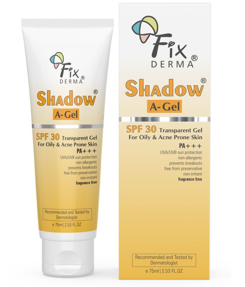     			Fixderma Shadow A,Gel SPF 30 Sunscreen For Acne Prone Skin, Nongreasy Sunscreengel, 75ml