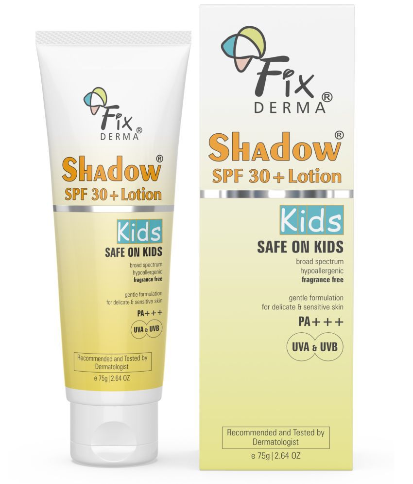     			Fixderma Shadow Sunscreen SPF 30+ Lotion for Kids, Kids Sunscreen, UVA & UVB Protection, 75g