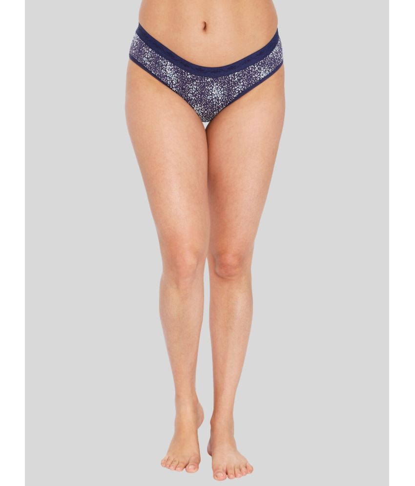     			ILRASO - Navy Blue Cotton Printed Women's Briefs ( Pack of 1 )