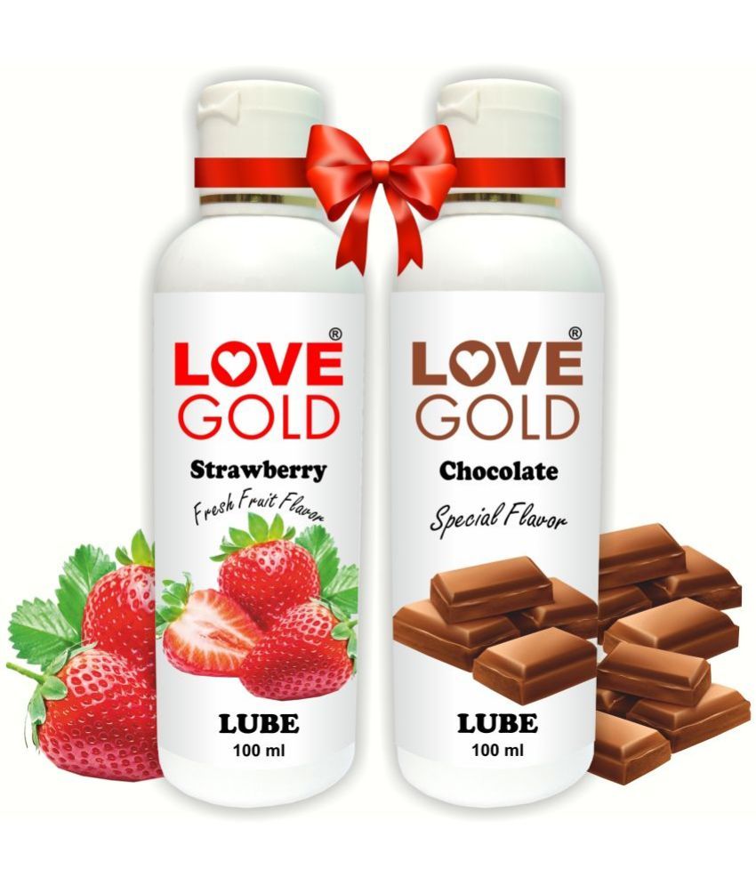     			LOVE GOLD Strawberry & Chocolate Lubricant for Men & Women Water Based Non Sticky