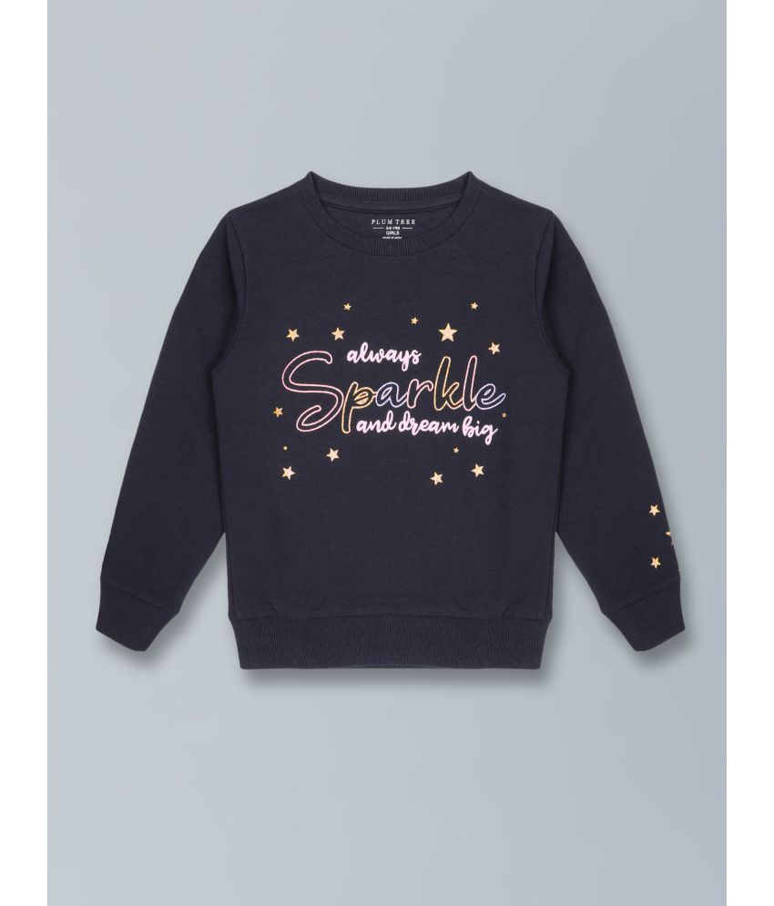     			PLUM TREE Girls Cotton Blend Sweatshirt ( Navy )