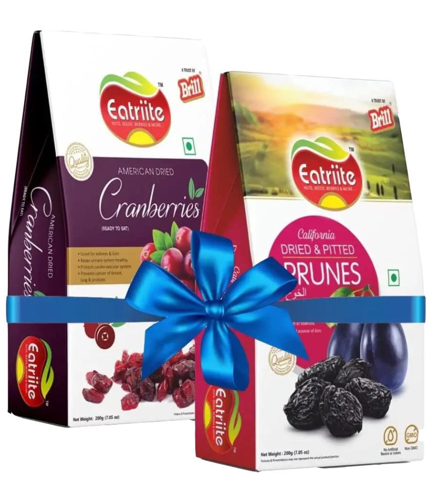     			Eatriite California Dried Prunes & American Dried Cranberries Combo 400g (200g x 2)