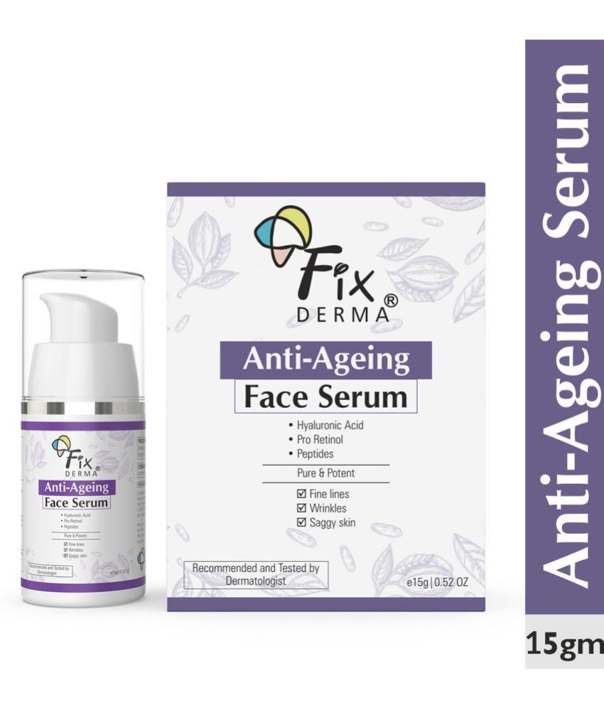    			Fixderma Hyaluronic Acid Anti Ageing Face Serum with Pro Retinol for Fine Lines & Wrinkle, 15g