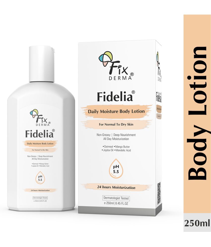     			Fixderma Fidelia Daily Moisture Body Lotion For Dry Skin, Moisturizer for Face & Body, 250ml