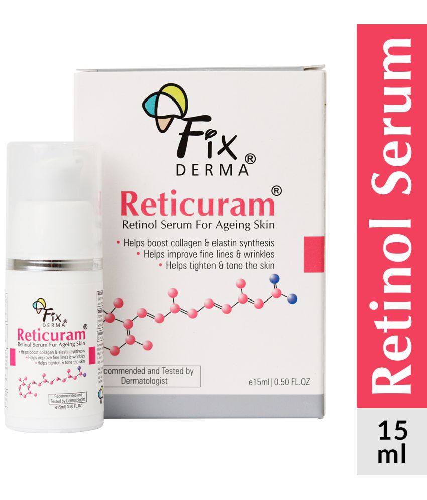     			Fixderma Reticuram Face Serum for Fine Lines & Wrinkles, Anti Aging Serum, Boost Collagen, 15ml