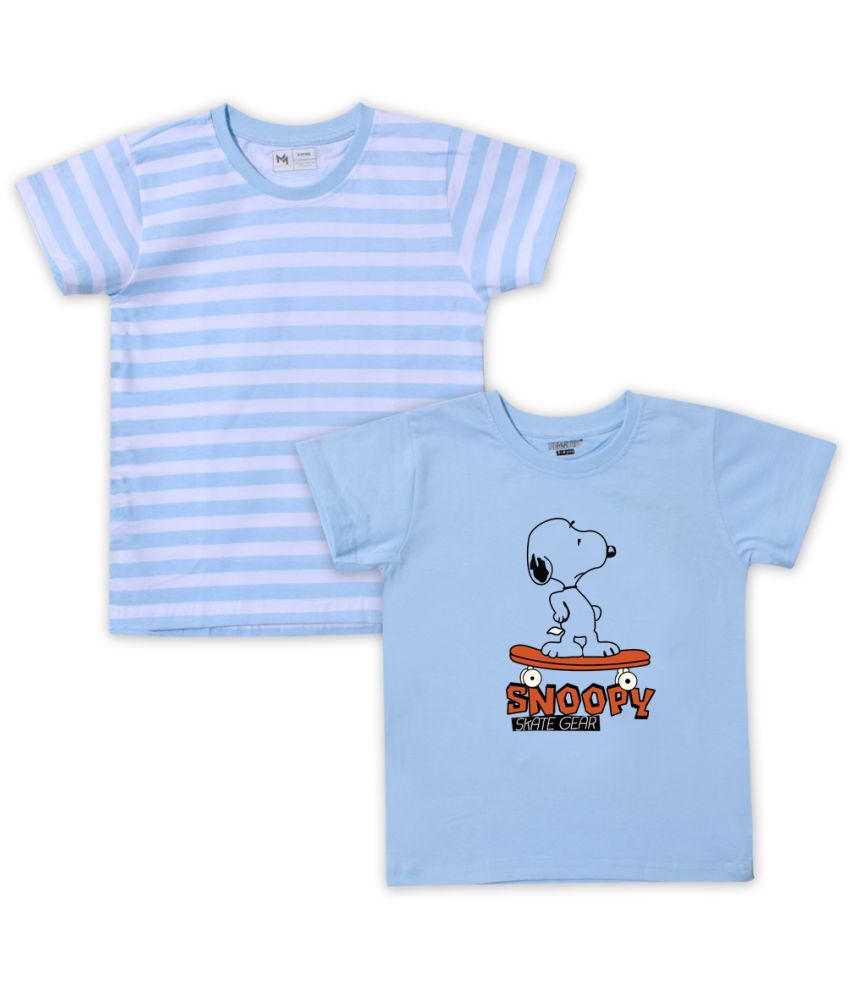     			MINUTE MIRTH - Multicolor Cotton Boy's T-Shirt ( Pack of 2 )