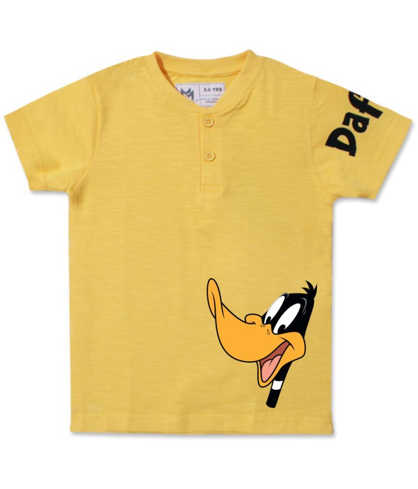     			MINUTE MIRTH Pack of 1 Boys Cotton T-Shirt ( Yellow )