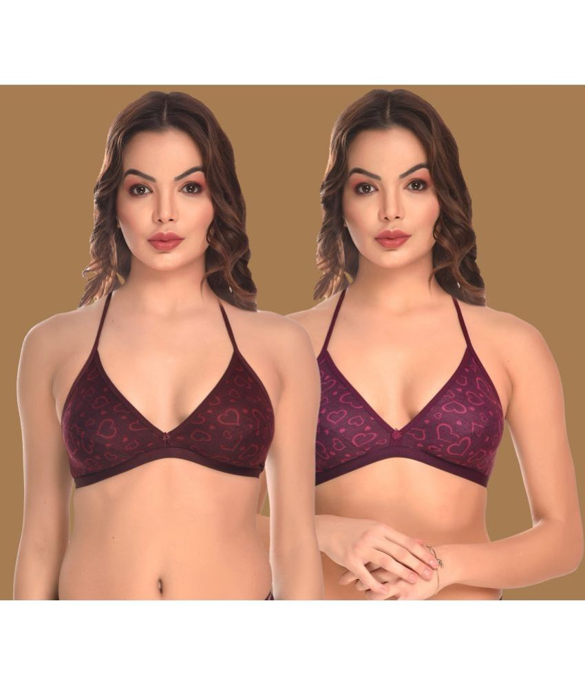     			Madam Pack of 2 Cotton Blend Non Padded Women's Everyday Bra ( Multicolor )