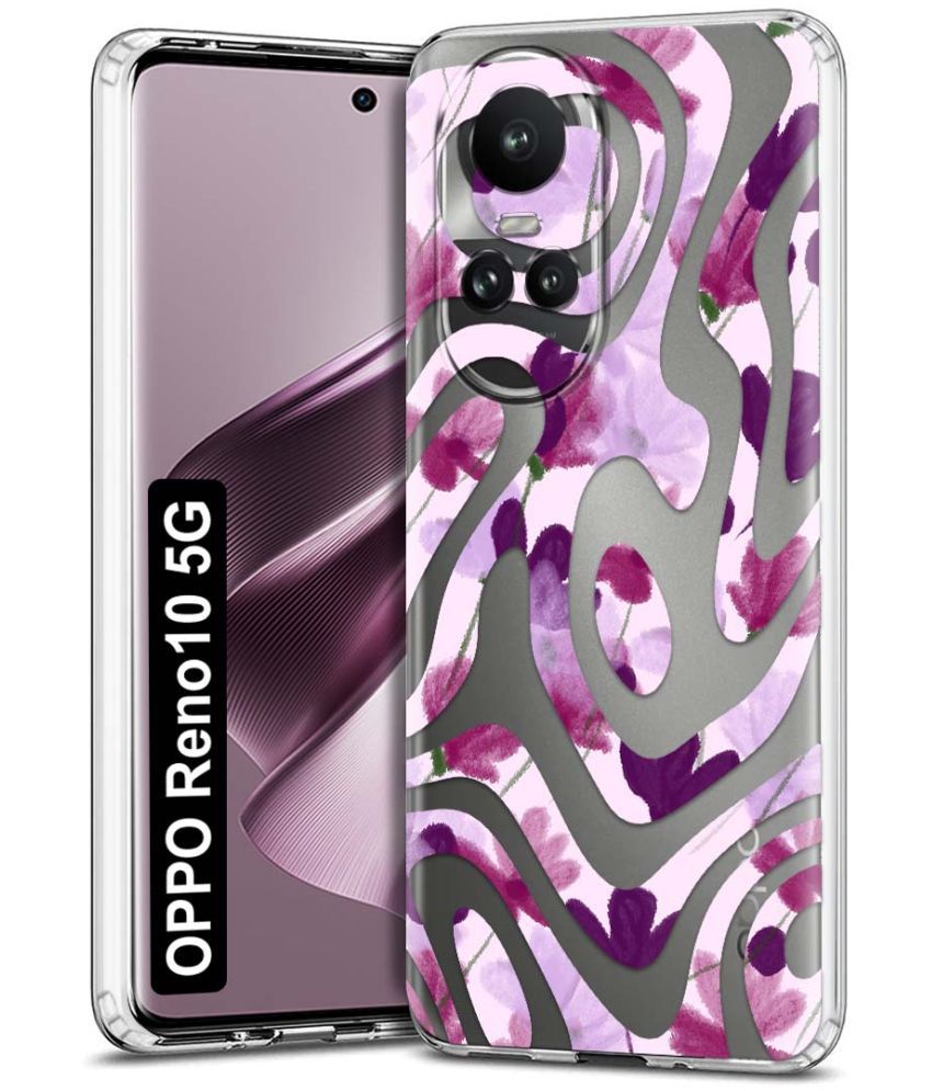     			NBOX - Multicolor Printed Back Cover Silicon Compatible For Oppo Reno 10 5G ( Pack of 1 )