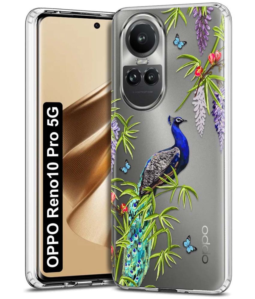     			NBOX - Multicolor Printed Back Cover Silicon Compatible For Oppo Reno 10 Pro ( Pack of 1 )