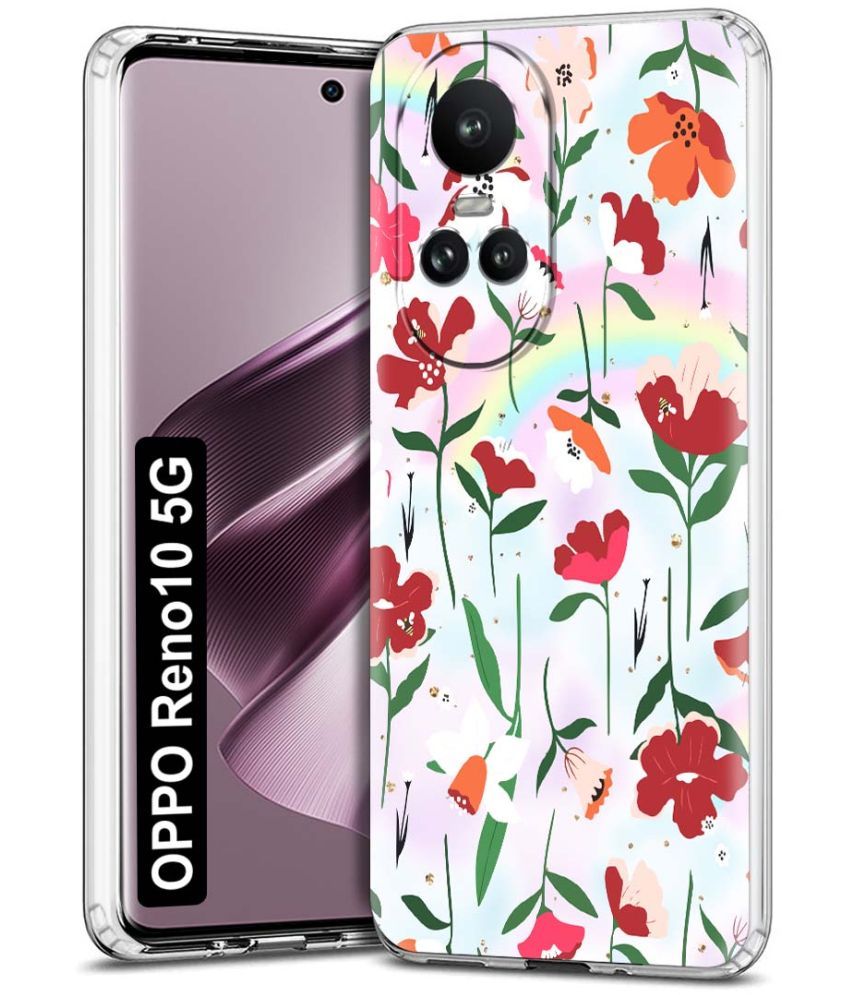     			NBOX - Multicolor Printed Back Cover Silicon Compatible For Oppo Reno 10 5G ( Pack of 1 )