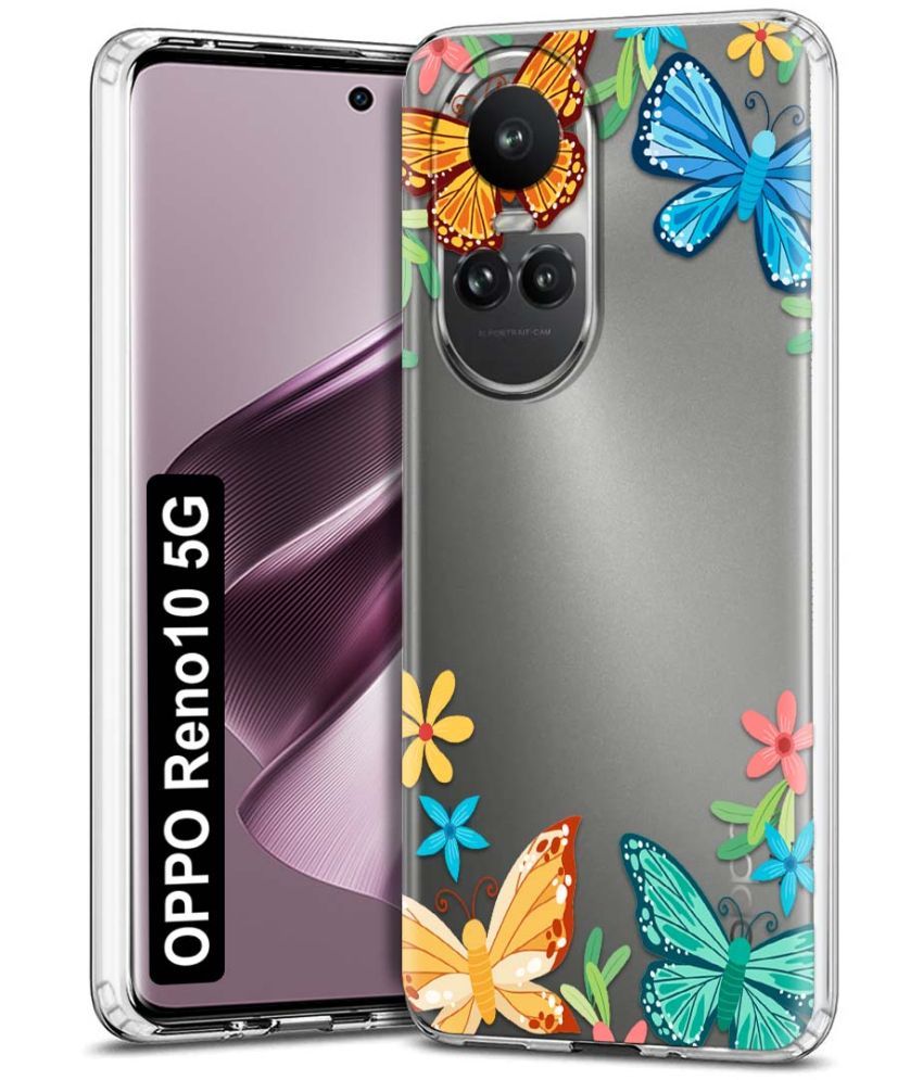     			NBOX - Multicolor Printed Back Cover Silicon Compatible For Oppo Reno 10 5G ( Pack of 1 )