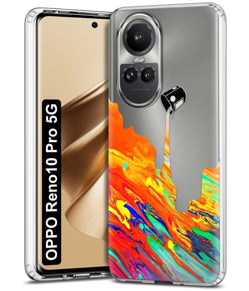     			NBOX - Multicolor Printed Back Cover Silicon Compatible For Oppo Reno 10 Pro ( Pack of 1 )