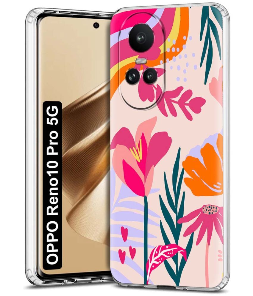     			NBOX - Multicolor Printed Back Cover Silicon Compatible For Oppo Reno 10 Pro ( Pack of 1 )