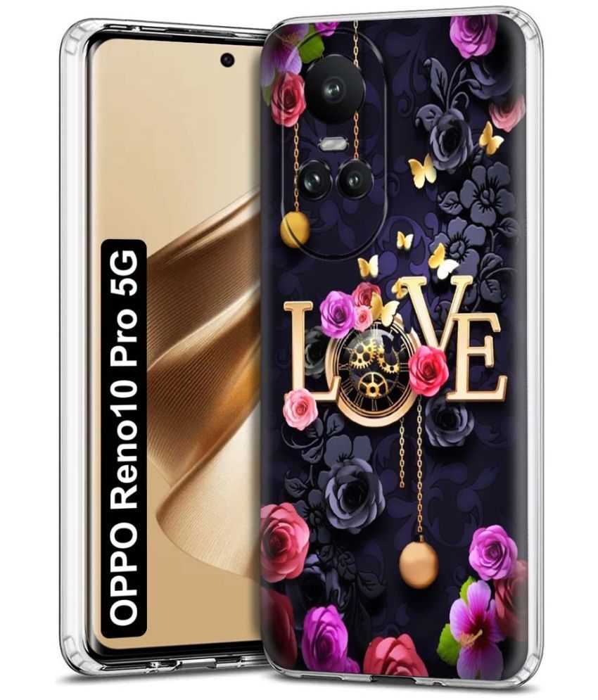     			NBOX - Multicolor Printed Back Cover Silicon Compatible For Oppo Reno 10 Pro ( Pack of 1 )