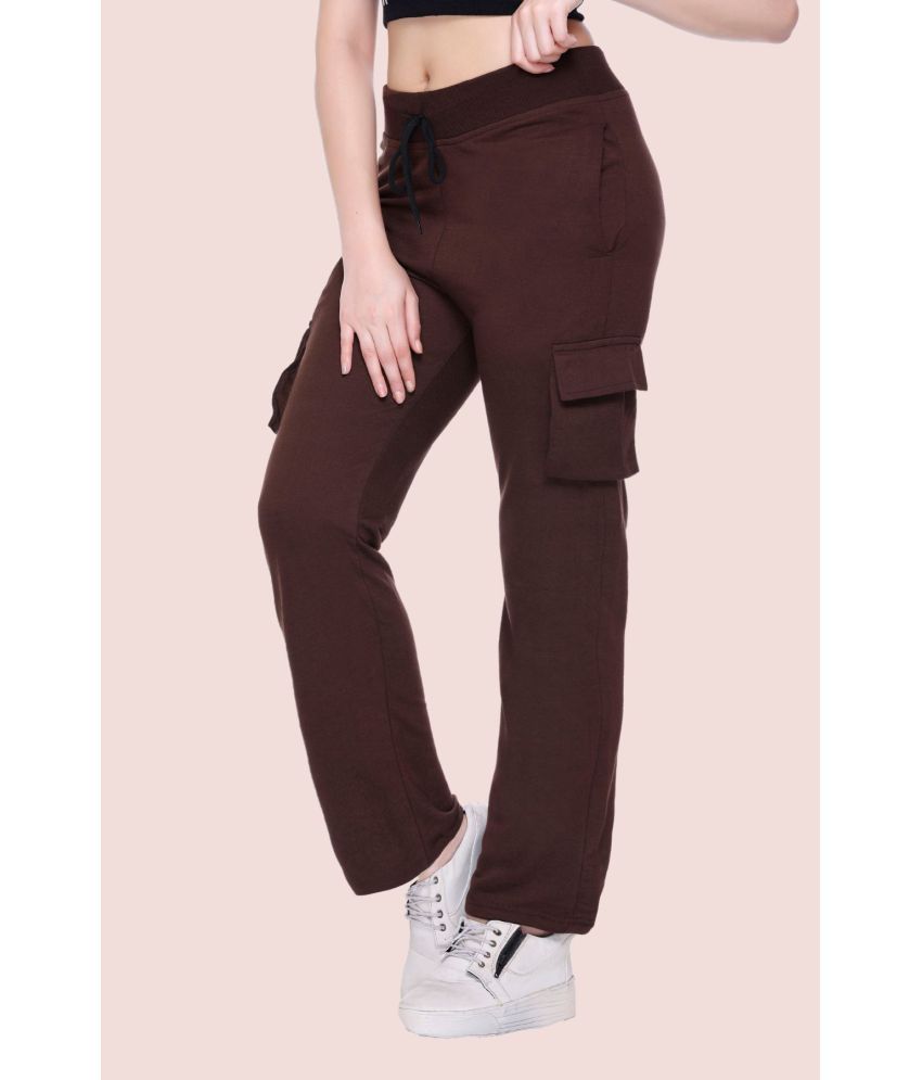     			White Moon - Brown Cotton Blend Women's Running Trackpants ( Pack of 1 )