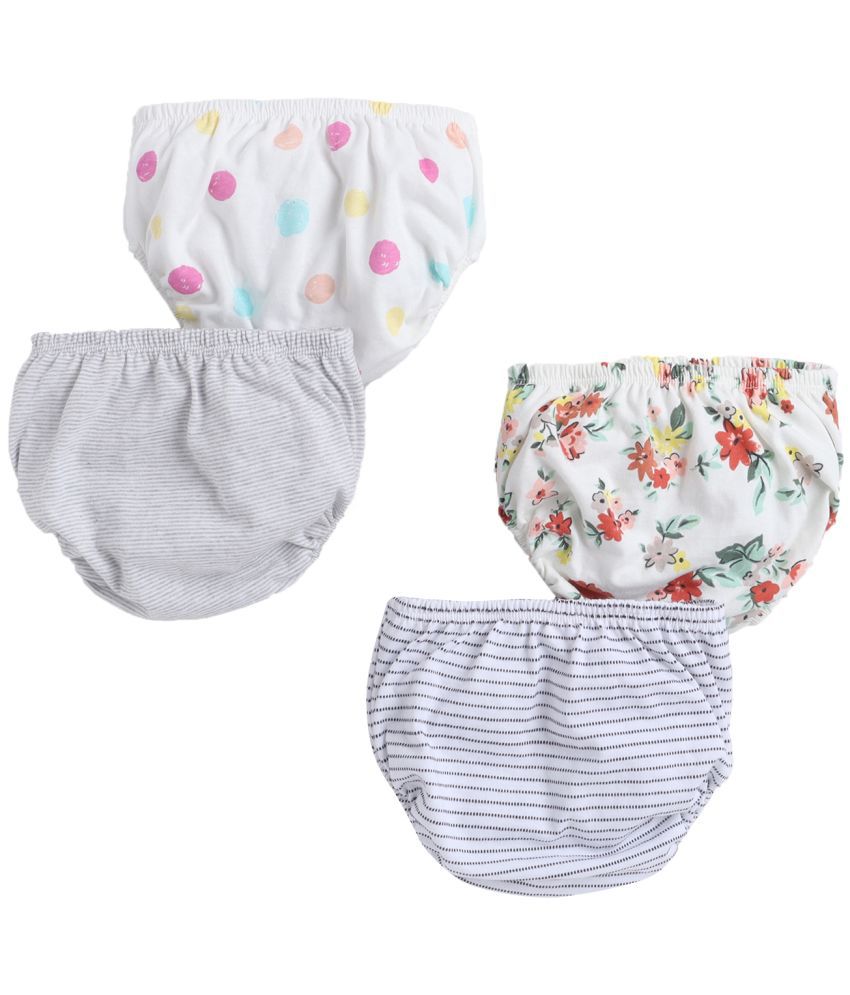     			BABY ELI Premium cotton  breathable printed panties for baby girl -Pack of 4(Assorted colours)NNXBEU24C-P-SM
