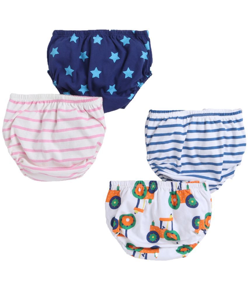     			BABY ELI Premium cotton  breathable printed panties for baby girl -Pack of 4(Assorted colours)NNXBEU24A-P-SM