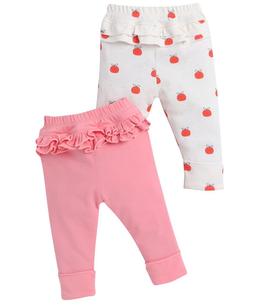     			Baby Eli Premium Cotton Infant Legging For Baby Girls - Soft, Breathable, And Comfortable - Durable And Stylish - Perfect For Everyday Wear Pack Of 2MBEA04E-C-SM