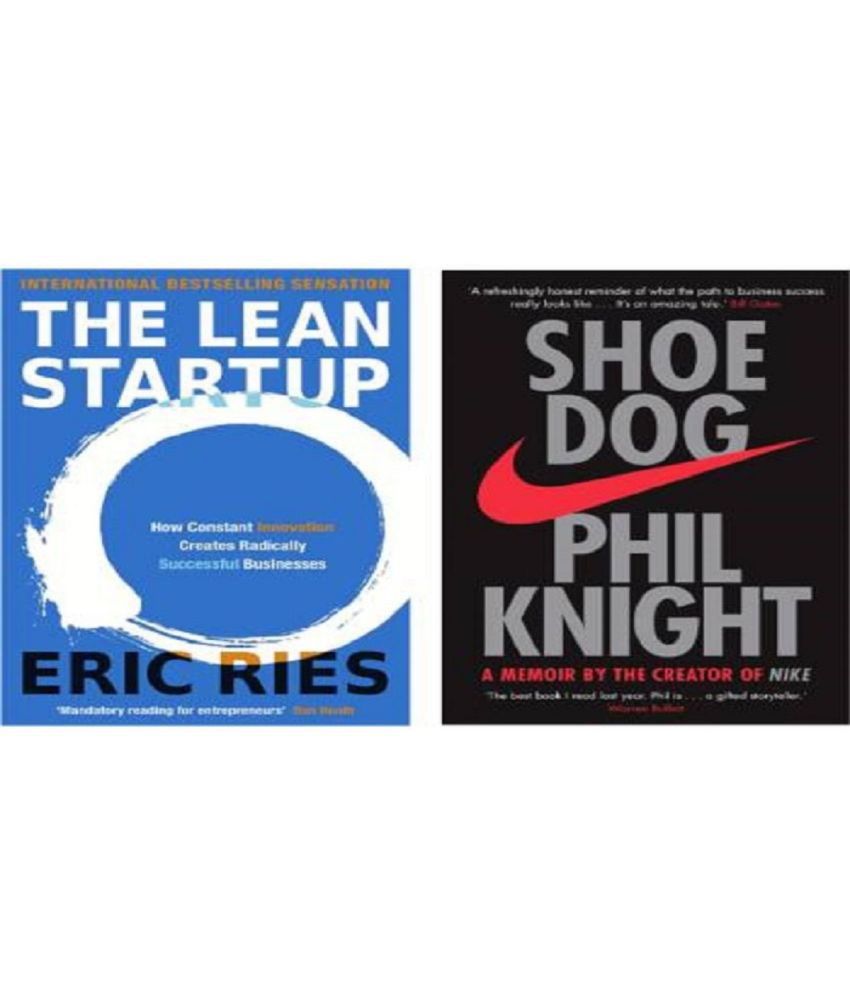    			( Combo of 2 books ) Lean Startup + Shoe Dog (Paperback, Eric Ries, Phil Knight)