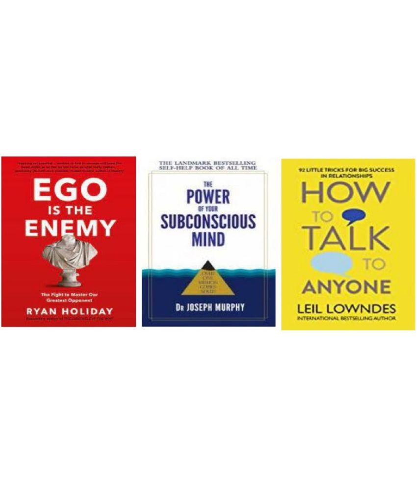     			( Combo of 3 books )Ego Is the Enemy + The Power of your subconscious mind + How To Talk Anyone ( paperback )