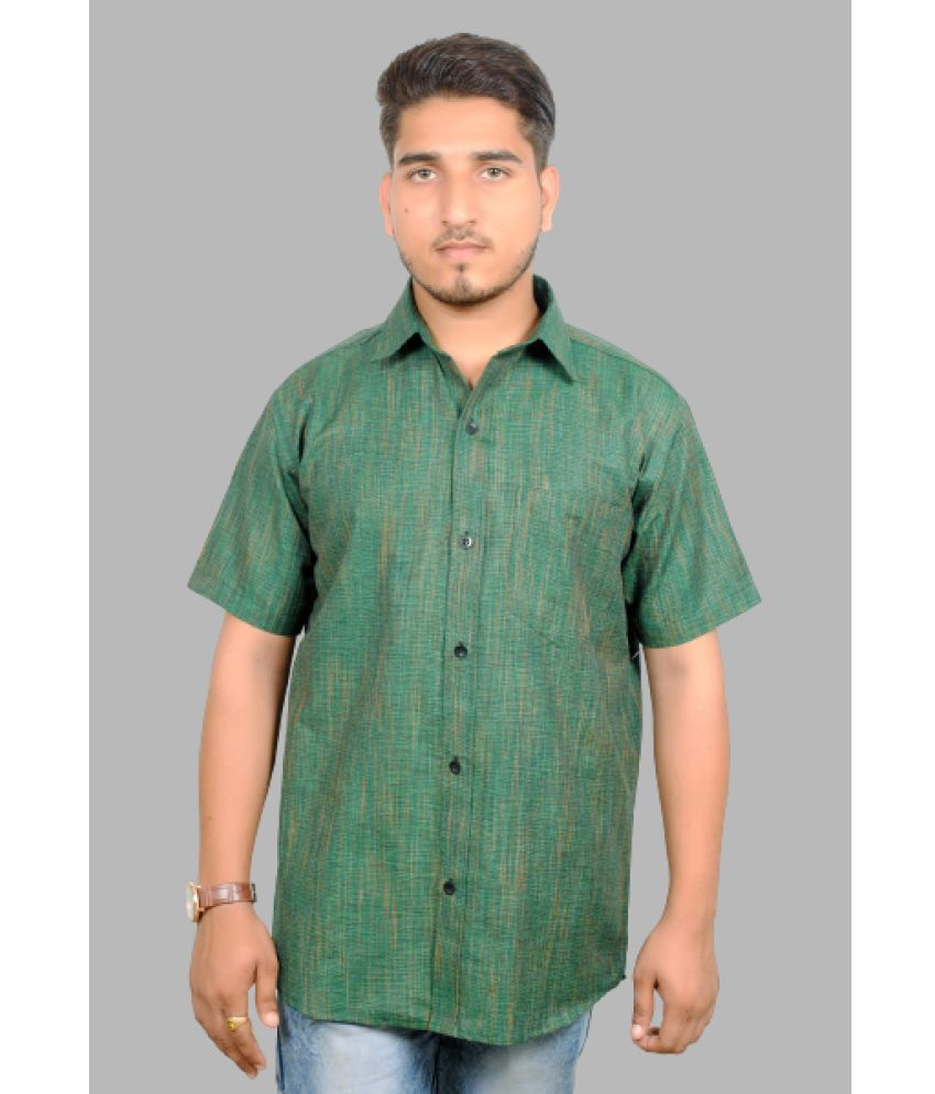     			SWADESHI COLLECTION Cotton Regular Fit Half Sleeves Men's Formal Shirt - Green ( Pack of 1 )