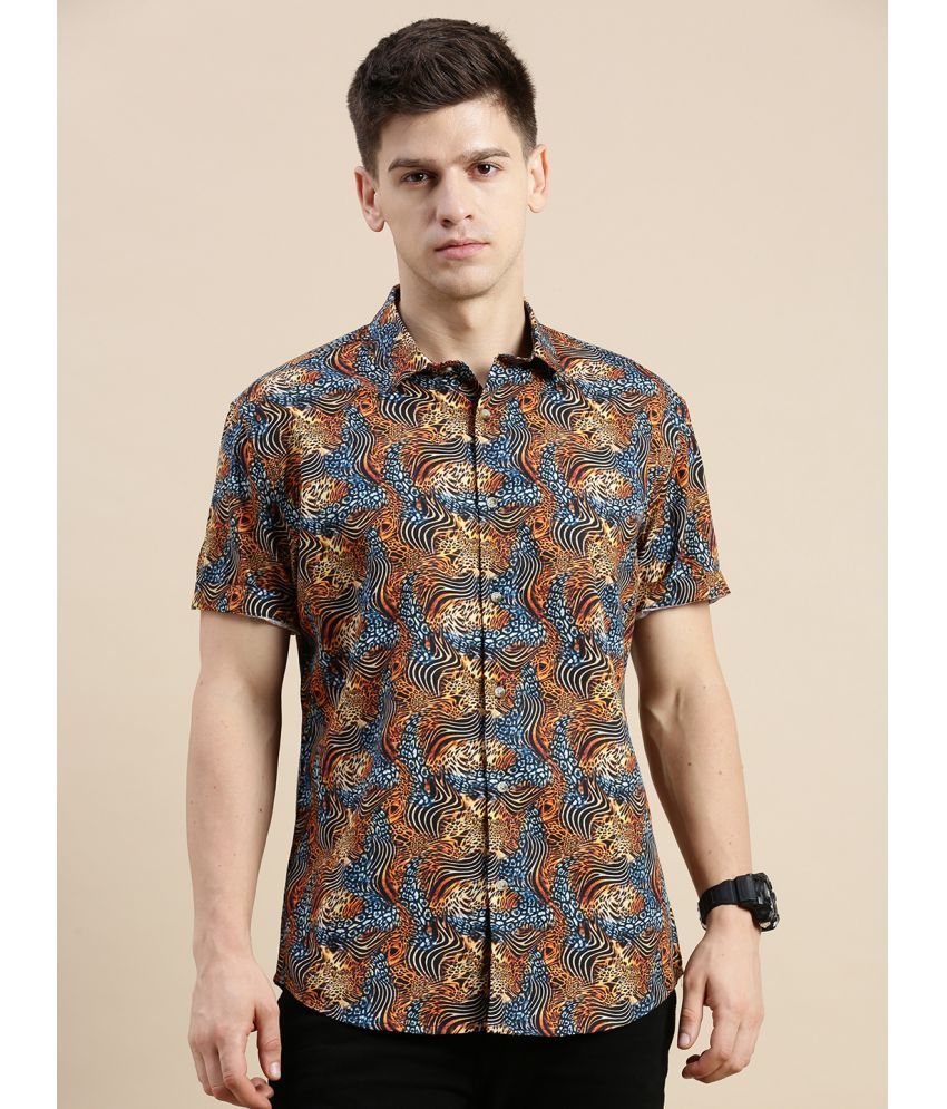     			Showoff Satin Regular Fit Printed Half Sleeves Men's Casual Shirt - Multi ( Pack of 1 )