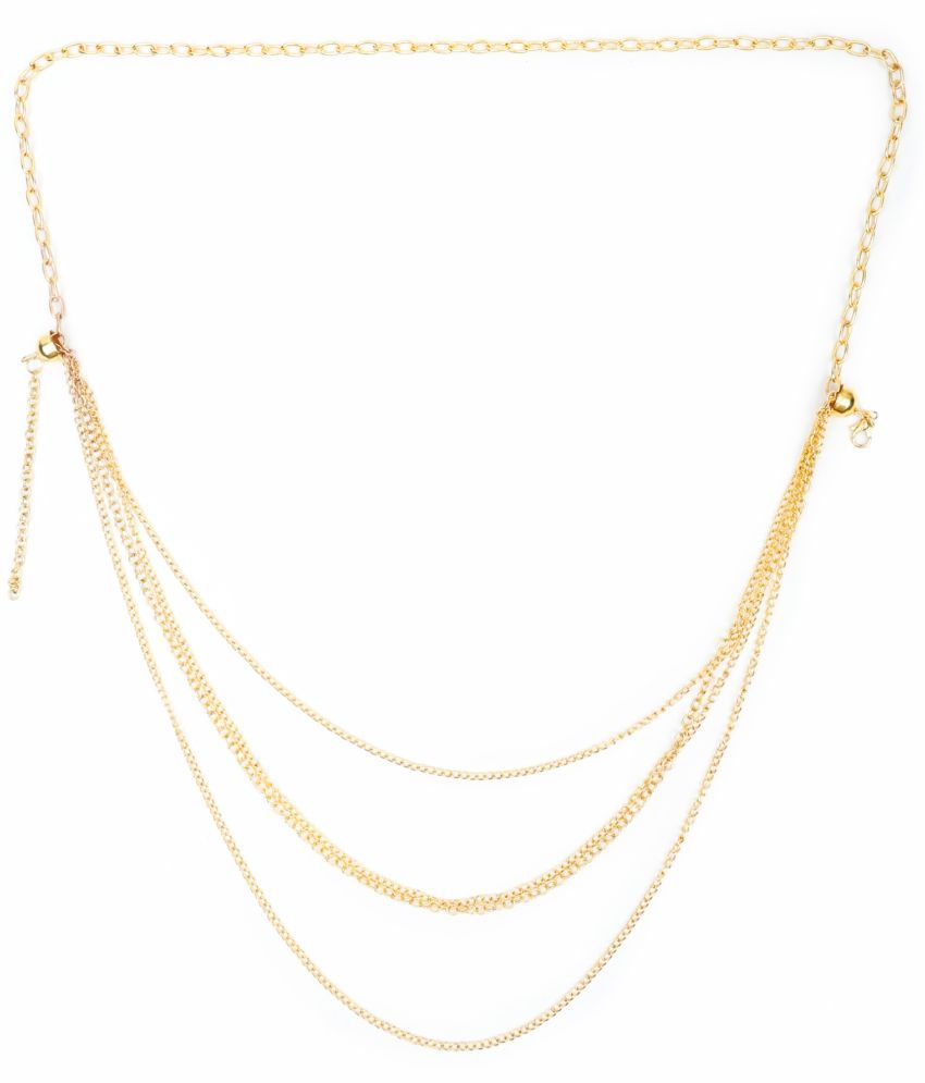     			Sunhari Jewels - Golden Alloy Necklace ( Pack of 1 )