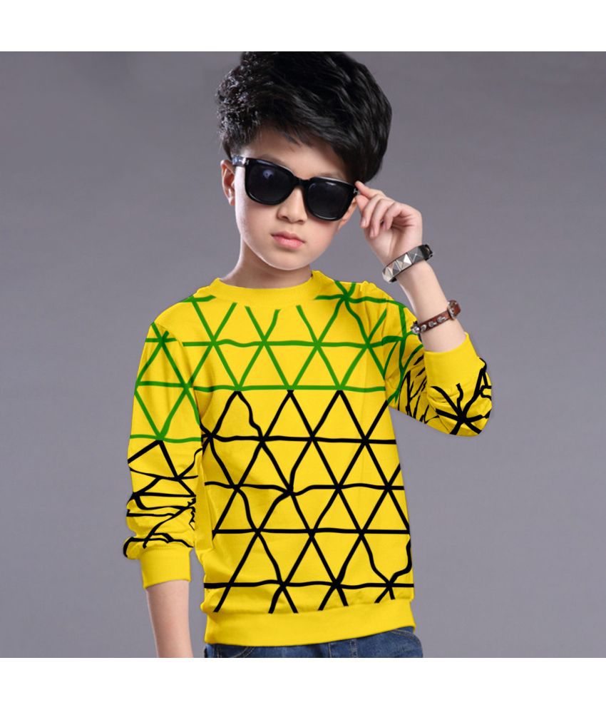     			Supersquad - Bright Yellow Cotton Boys Sweatshirt ( Pack of 1 )