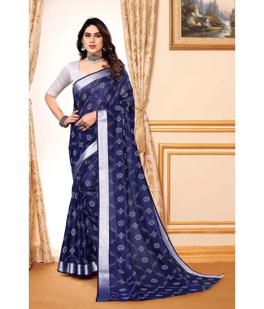 Buy White Colored Cotton Blend Fabric Saree Online - SREV2833 | Appelle  Fashion