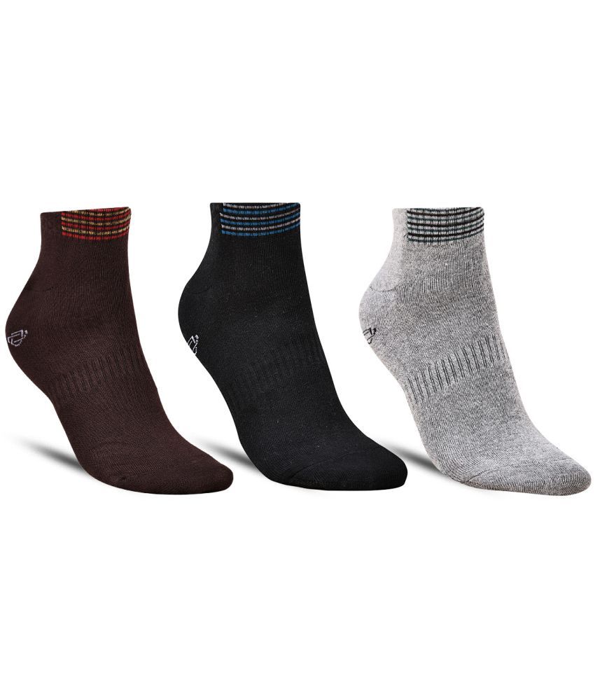     			Dollar - Cotton Men's Solid Multicolor Ankle Length Socks ( Pack of 3 )