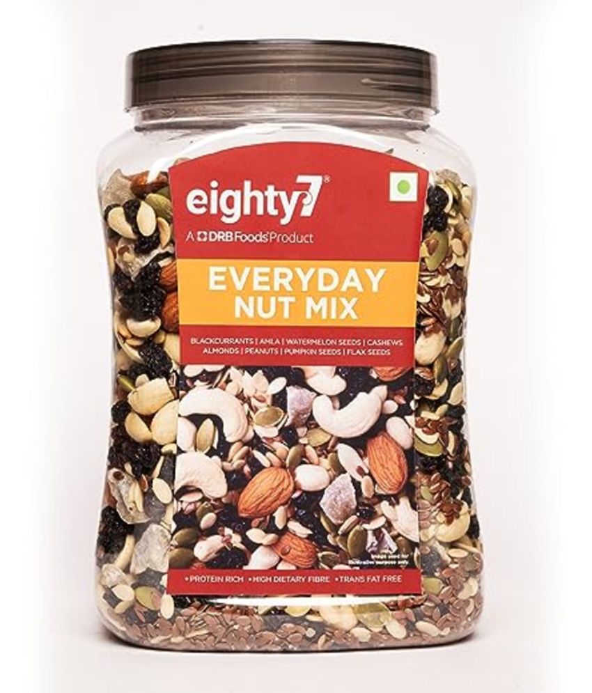     			Eighty7 Everyday Nut Mix 1kg - Roasted Almonds, Cashew, Blackcurrants, Amla, Peanut, Pumpkin, Watermelon, Watermelon SeedsFlax Seeds, Pumpkin Seeds, Flax Seeds