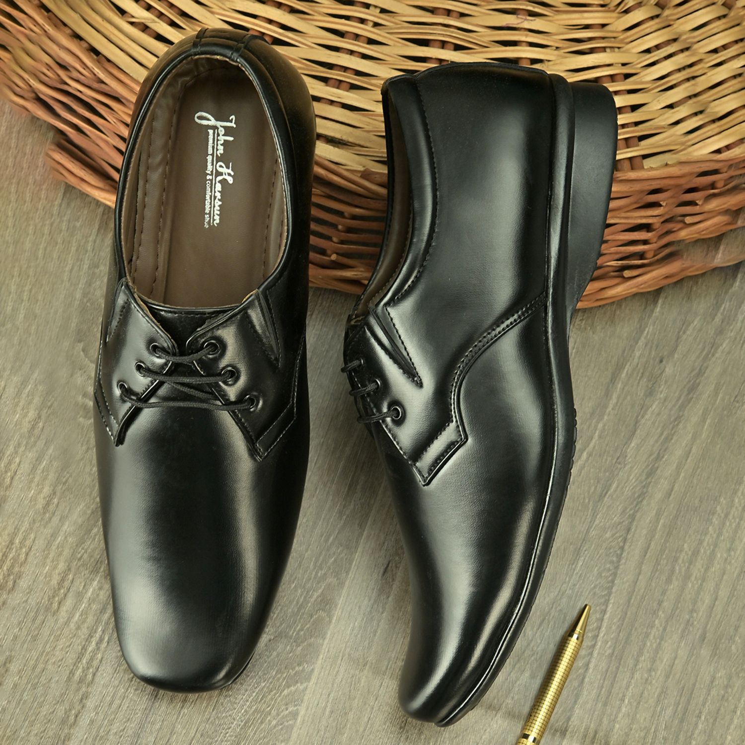     			John Karsun - Black Men's Formal Shoes