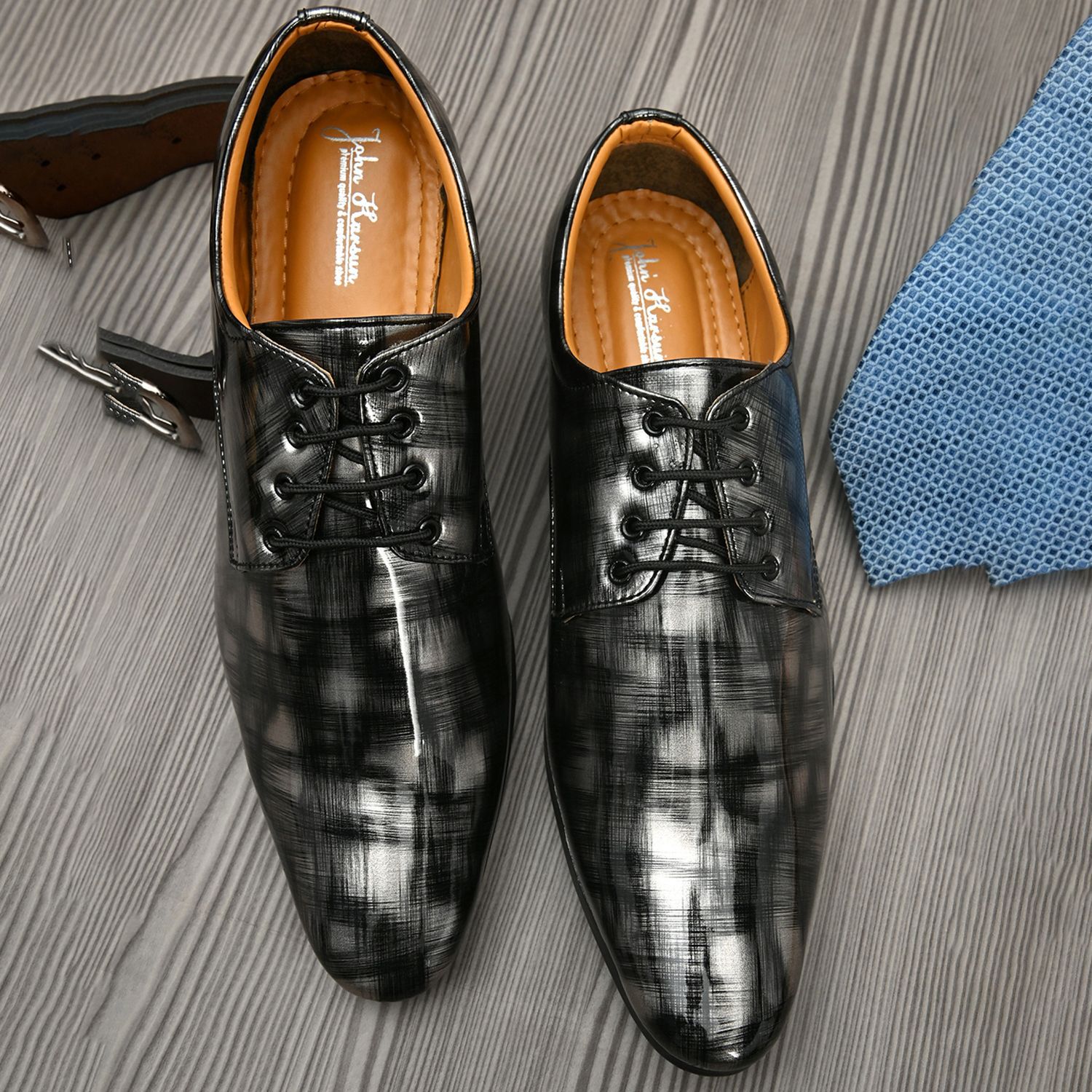     			John Karsun - Black Men's Formal Shoes