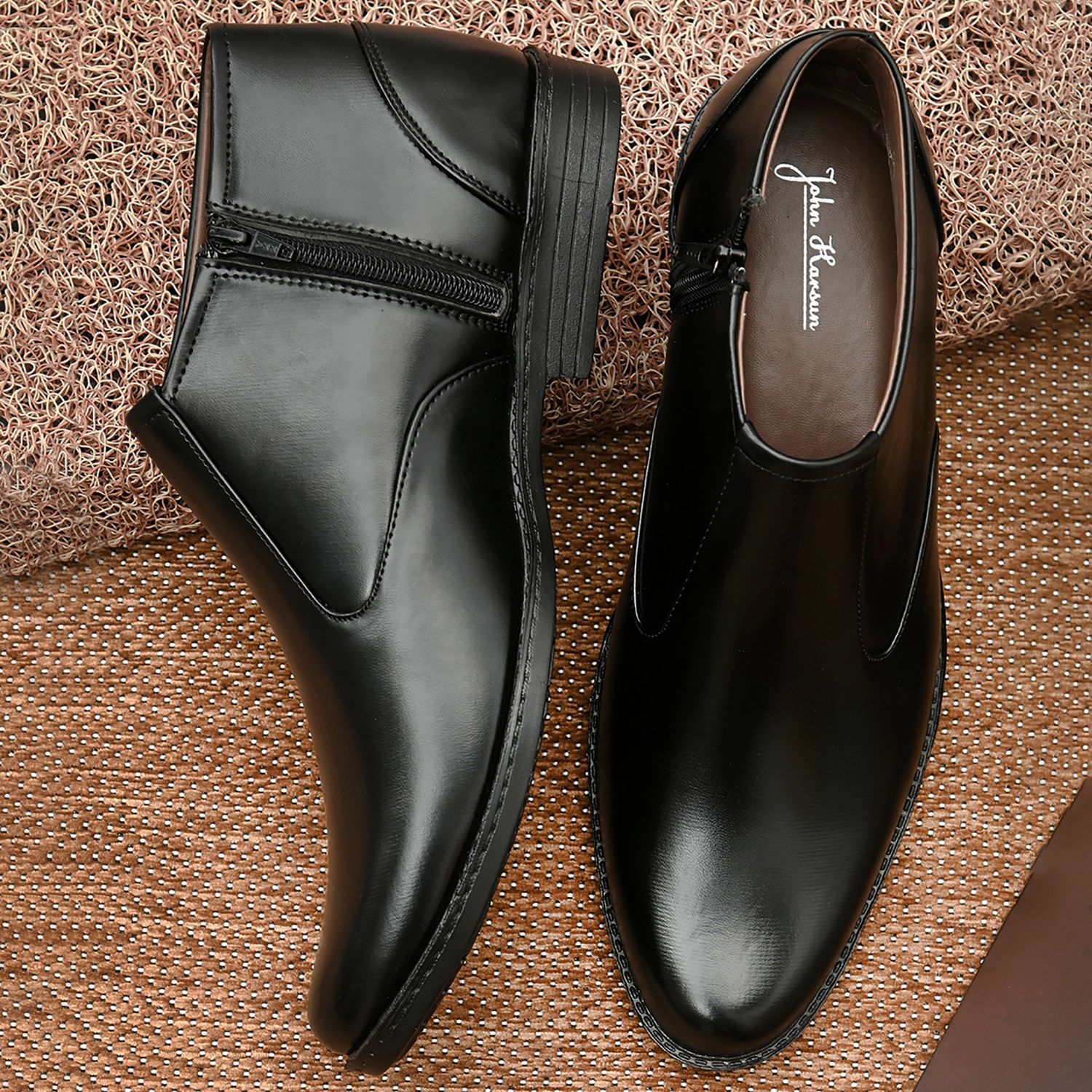     			John Karsun - Black Men's Formal Boots