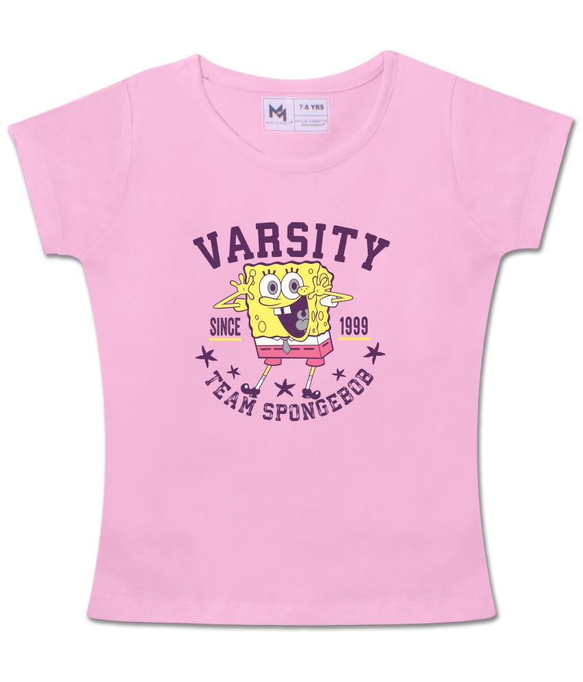     			MINUTE MIRTH - Pink Cotton Girls Top ( Pack of 1 )