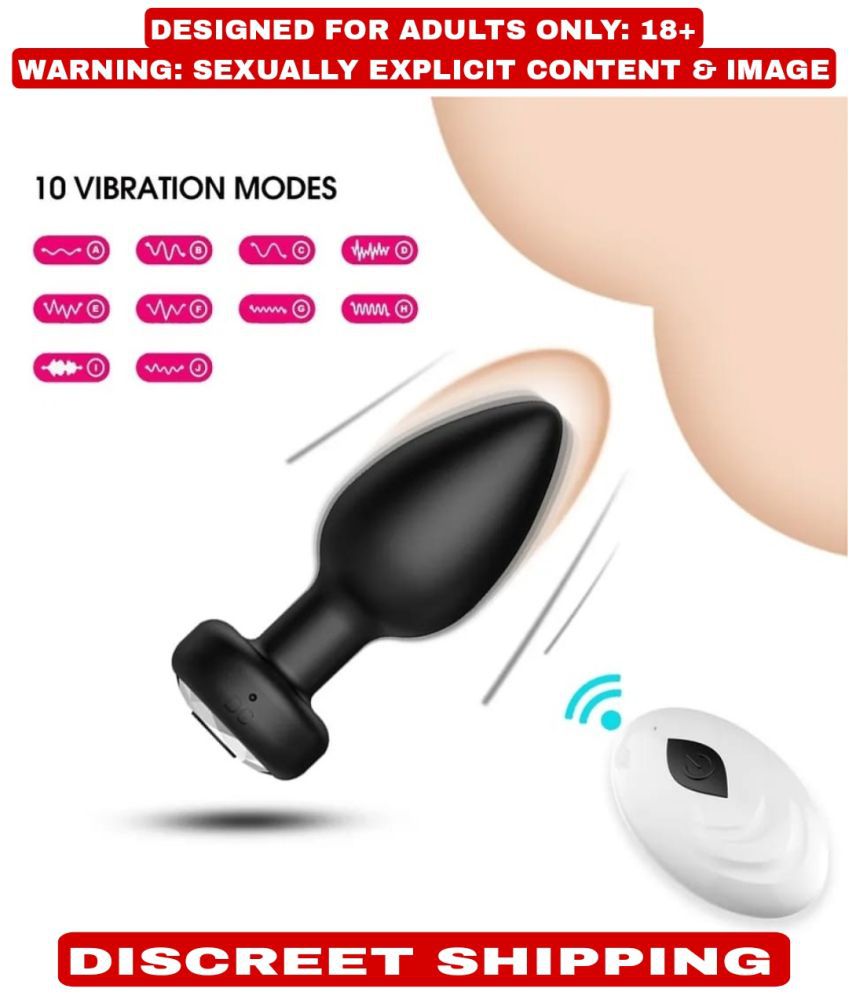     			Powerful 10 Vibration Usb Rechargable  Remote Control Vibrating Anal Butt Plug For  Men And Women