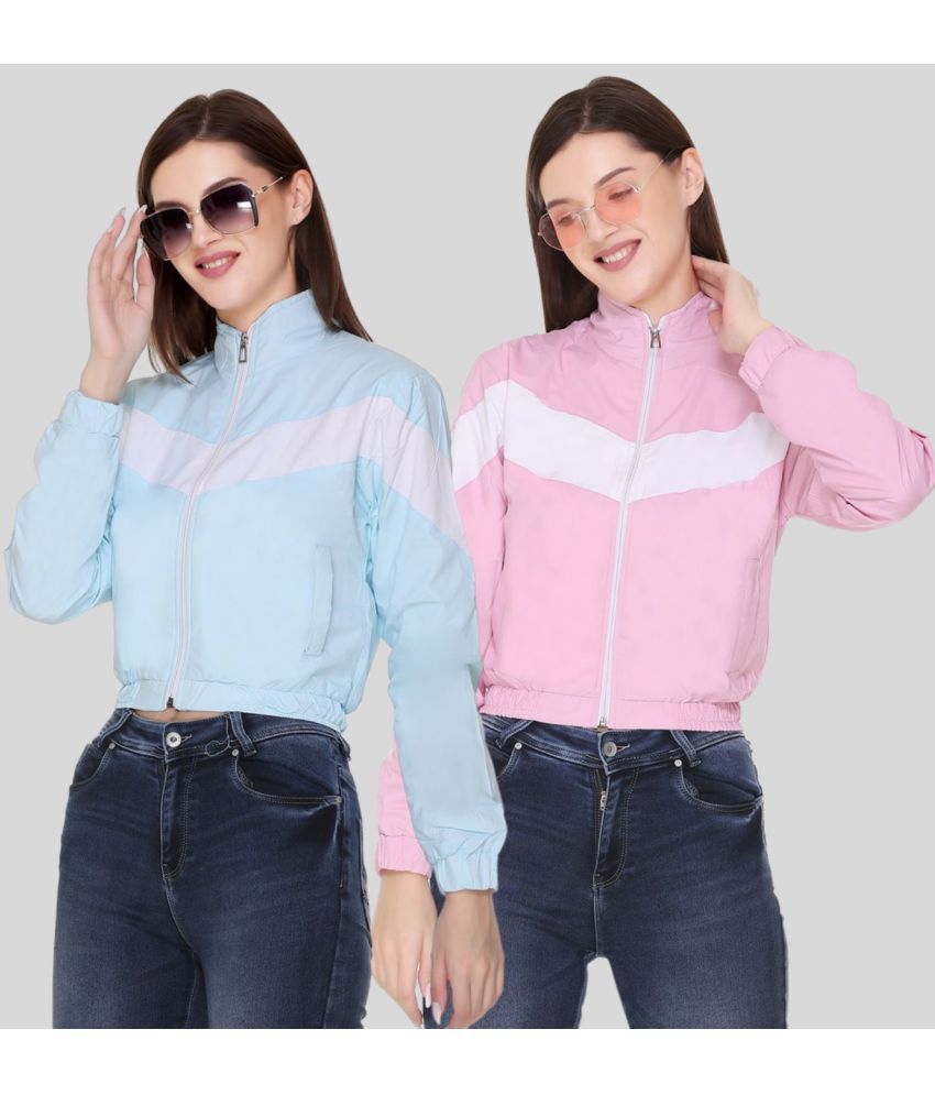     			White Moon - Nylon Pink Jackets Pack of 2
