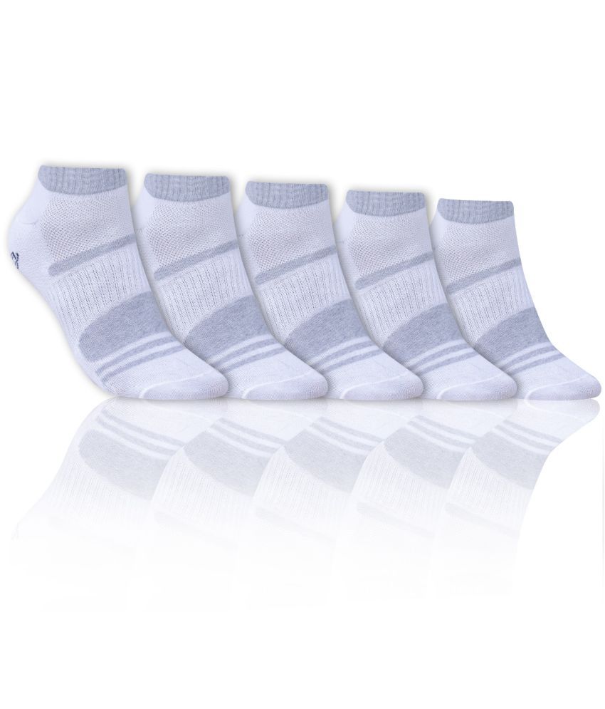     			Dollar - Cotton Men's Solid Light Grey Low Ankle Socks ( Pack of 5 )
