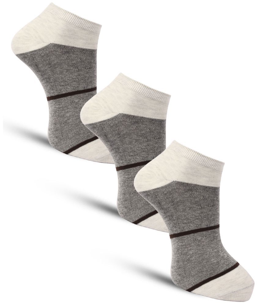     			Dollar - Cotton Men's Striped Black Ankle Length Socks ( Pack of 3 )