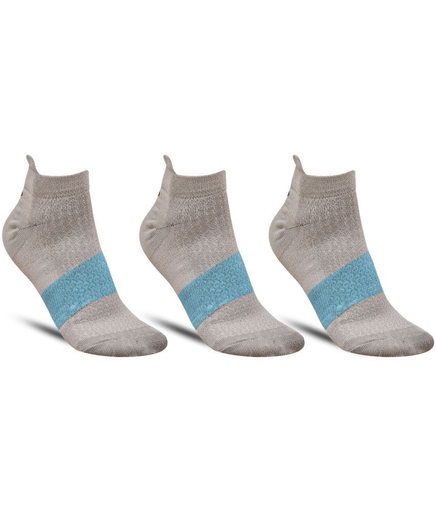     			Dollar - Nylon Men's Printed Light Grey Ankle Length Socks ( Pack of 3 )
