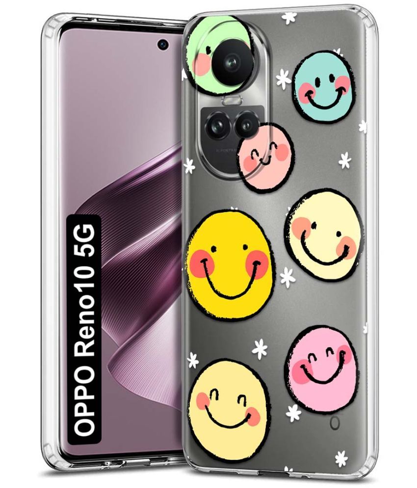     			NBOX - Multicolor Printed Back Cover Silicon Compatible For Oppo Reno 10 5G ( Pack of 1 )