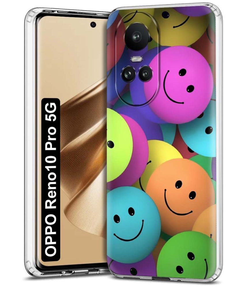     			NBOX - Multicolor Printed Back Cover Silicon Compatible For Oppo Reno 10 Pro ( Pack of 1 )