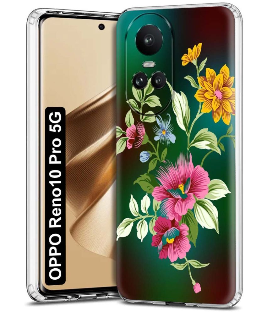     			NBOX - Multicolor Printed Back Cover Silicon Compatible For Oppo Reno 10 Pro ( Pack of 1 )