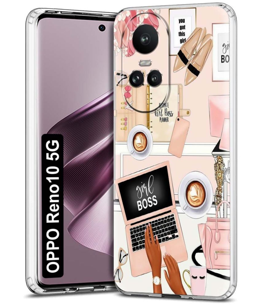     			NBOX - Multicolor Printed Back Cover Silicon Compatible For Oppo Reno 10 5G ( Pack of 1 )