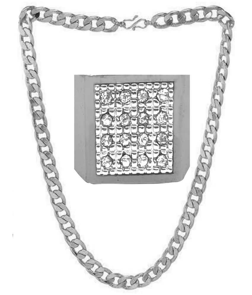     			JIPPA - Silver Plated Chain ( Pack of 2 )