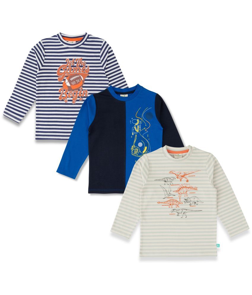     			Juscubs - Multicolor Cotton Boy's T-Shirt ( Pack of 3 )