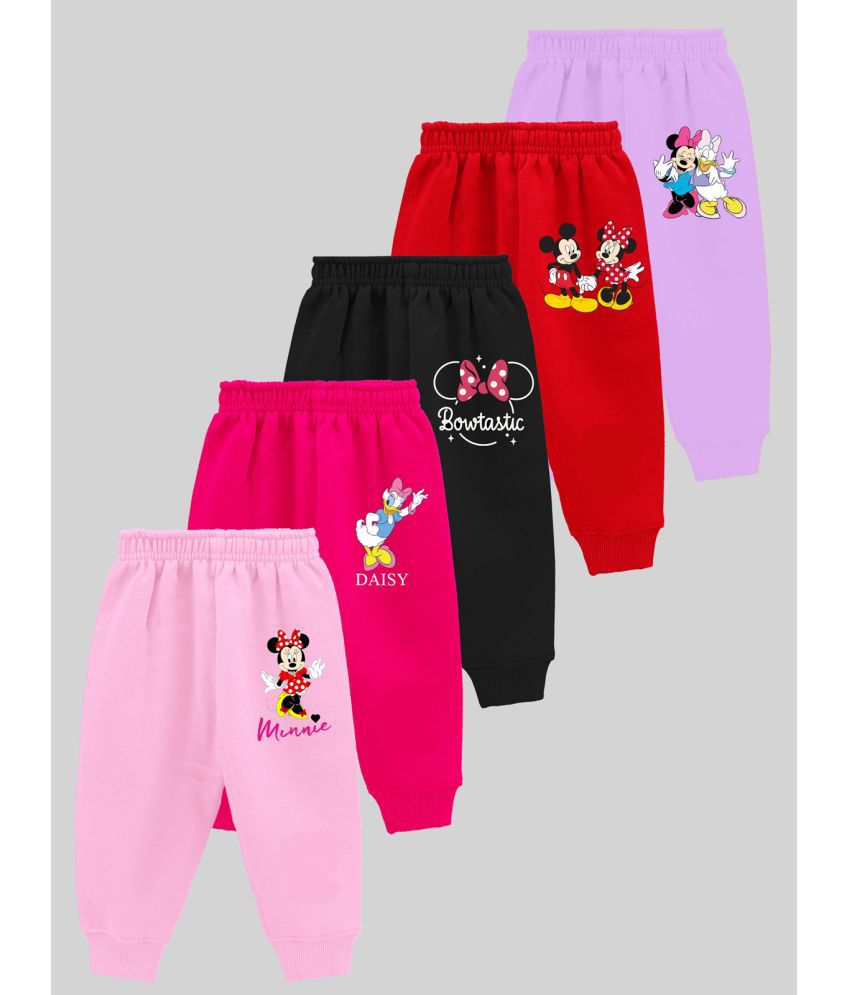     			Kuchipoo - Multi Color Cotton Blend Trackpant For Baby Girl ( Pack of 5 )